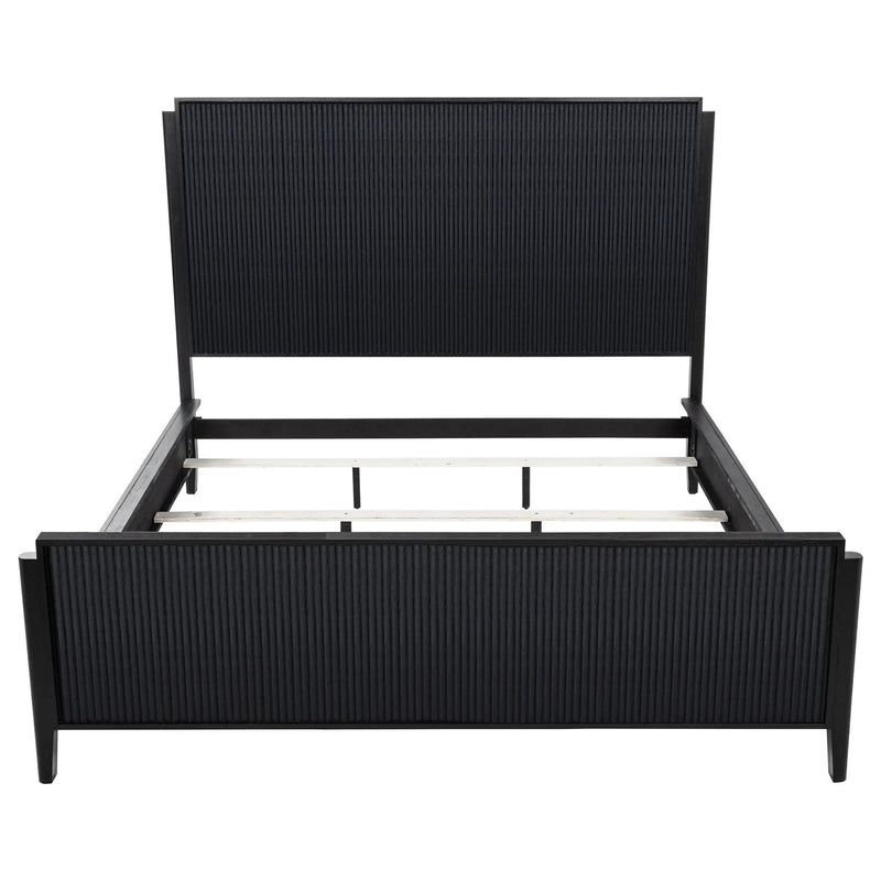 Brookmead Wood California King Panel Bed Black by Unique Piece Furniture