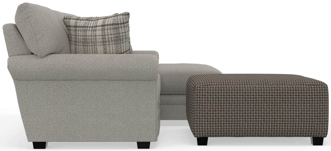 Livingston - Sectional With Comfort Coil Seating, 40" Cocktail Ottoman And Accent Pillows Included by Unique Piece Furniture