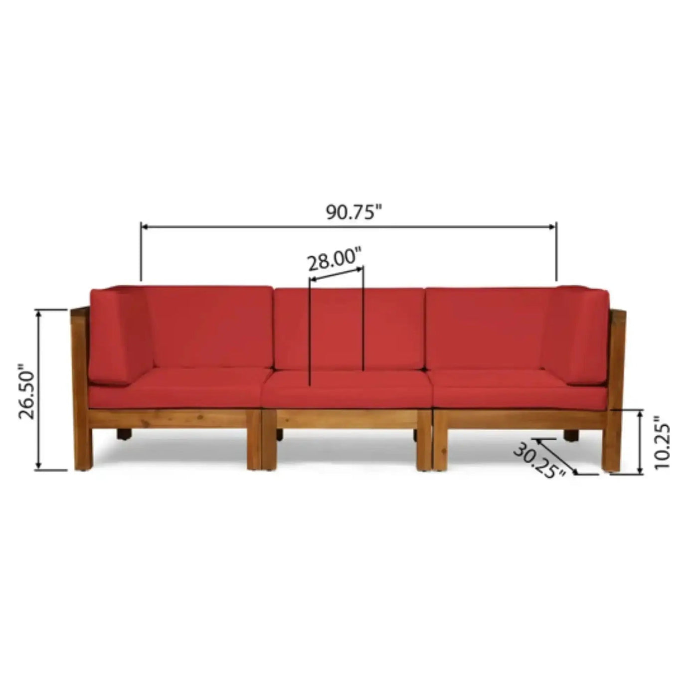 Oana 3 Piece Sofa Set With Water Resistant Cushions by HouseOfZazla