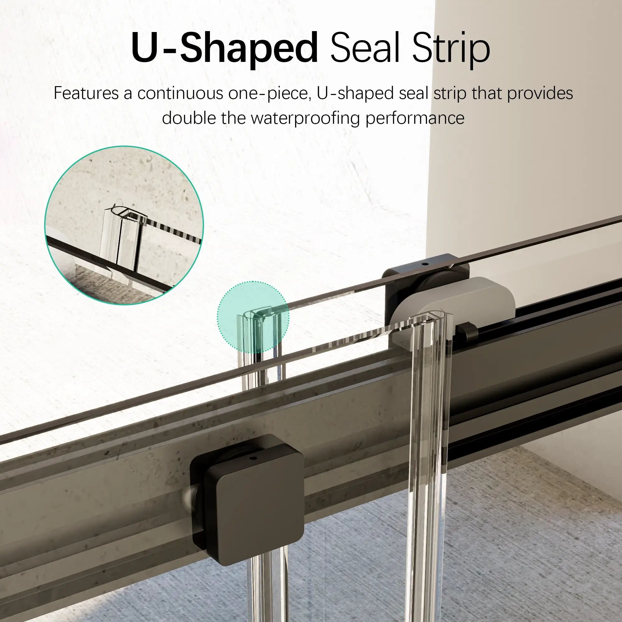 46-48" W x 76" H Frameless Double Sliding Soft-Close Shower Door by HouseOfZazla