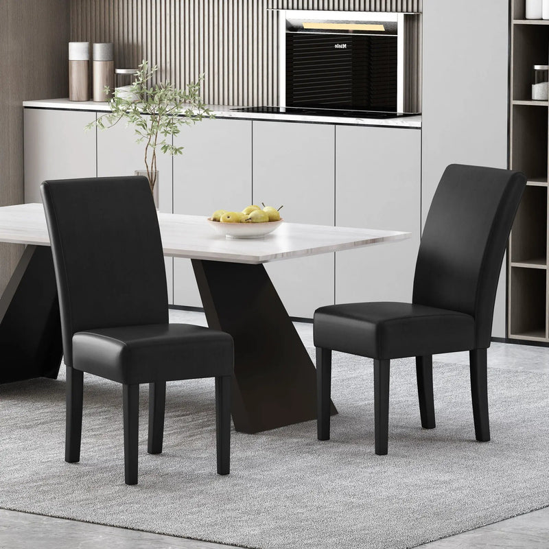 Contemporary Dining Chair With Rubberwood Legs (Set of 2) by HouseOfZazla