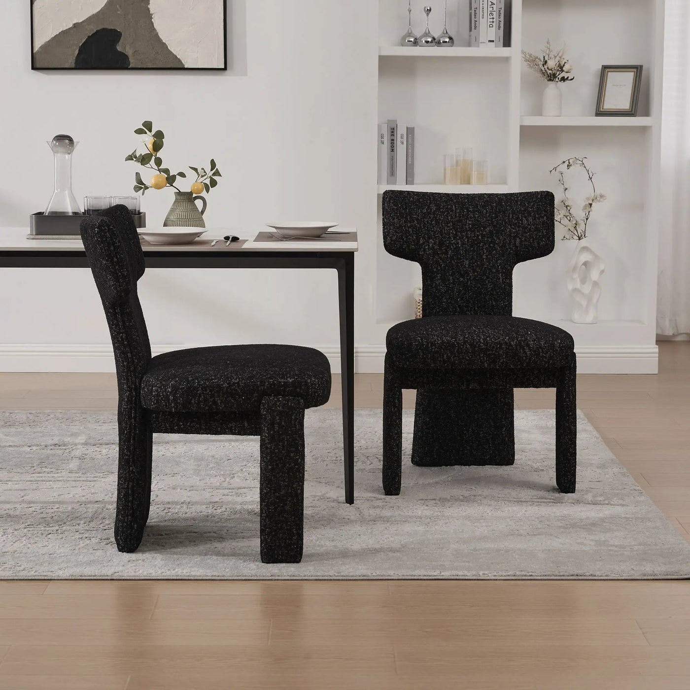 Armless Curved Back Accent Chairs by Unique Piece Furniture
