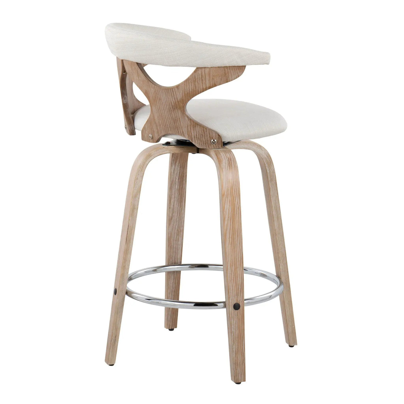 Gardenia - Mid Century Modern Fixed Height Counter Stool With Swivel (Set of 2) by HouseOfZazla
