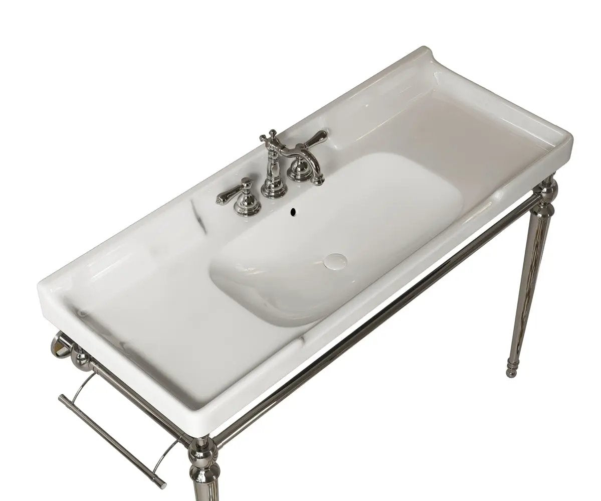VICI 48" Bathroom Ceramic Basin with 3 Pre-Drilled Holes by HouseOfZazla