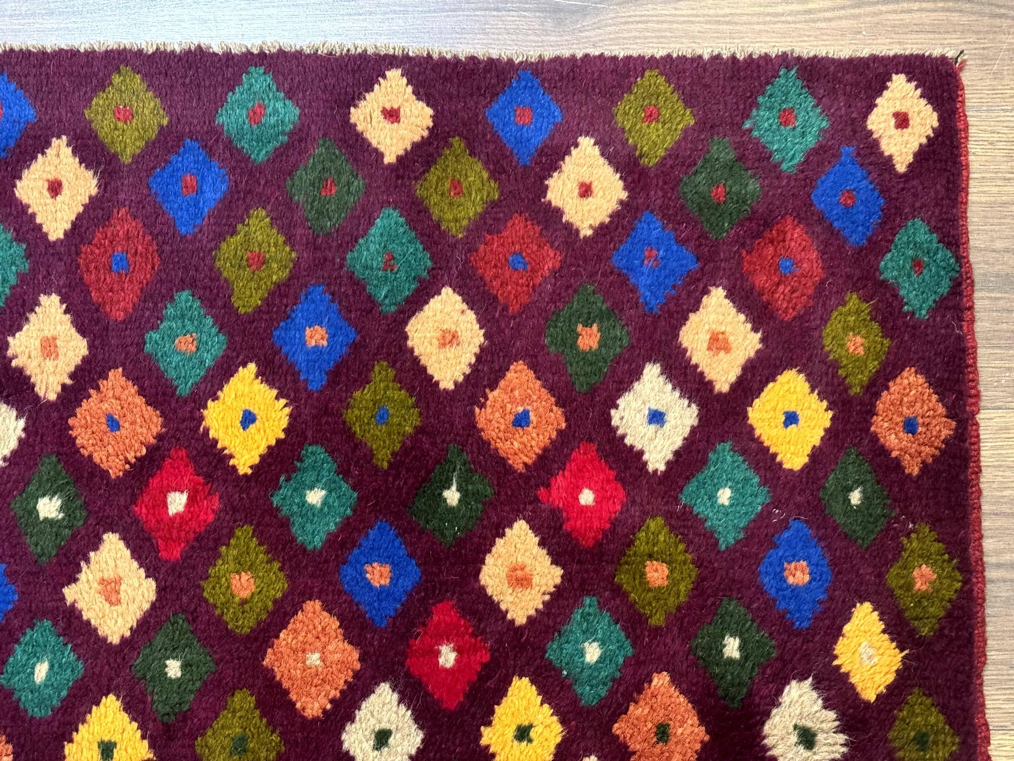 Balouch Rug 3x5, Afghan Rug, Purple-Maroon, Multicolor, Tribal Rug by Jewel Rugs