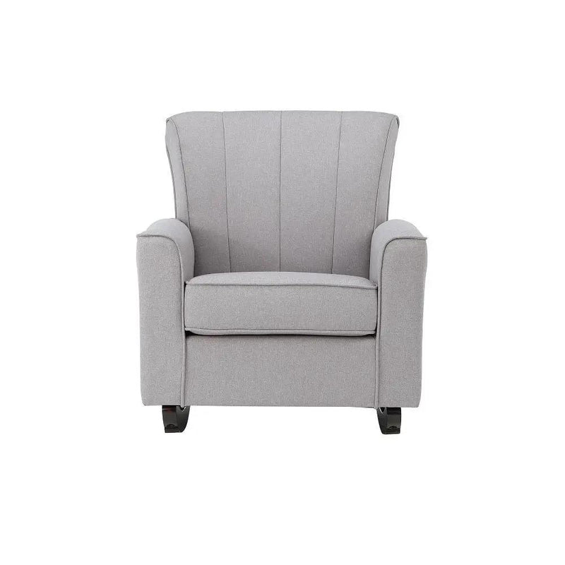Denzell - Rocking Chair - Light Gray Linen by Unique Piece Furniture