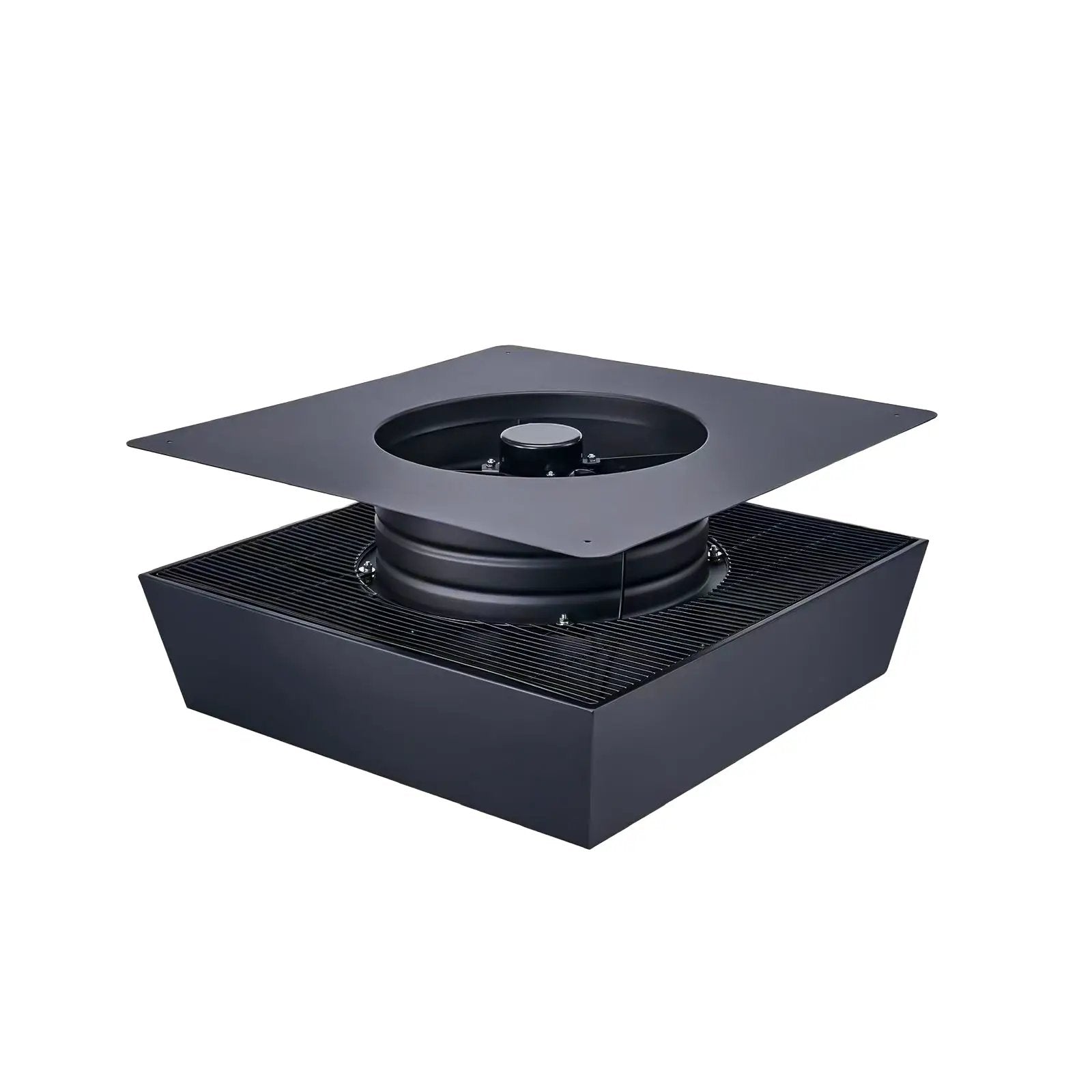 12" Flush Mount Trapezoid Solar Attic Vent with Dual Power Roof Exhaust Fan by HouseOfZazla