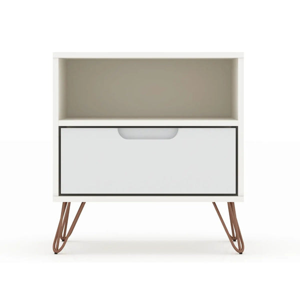 Rockefeller - Nightstand With 1 Drawer - White