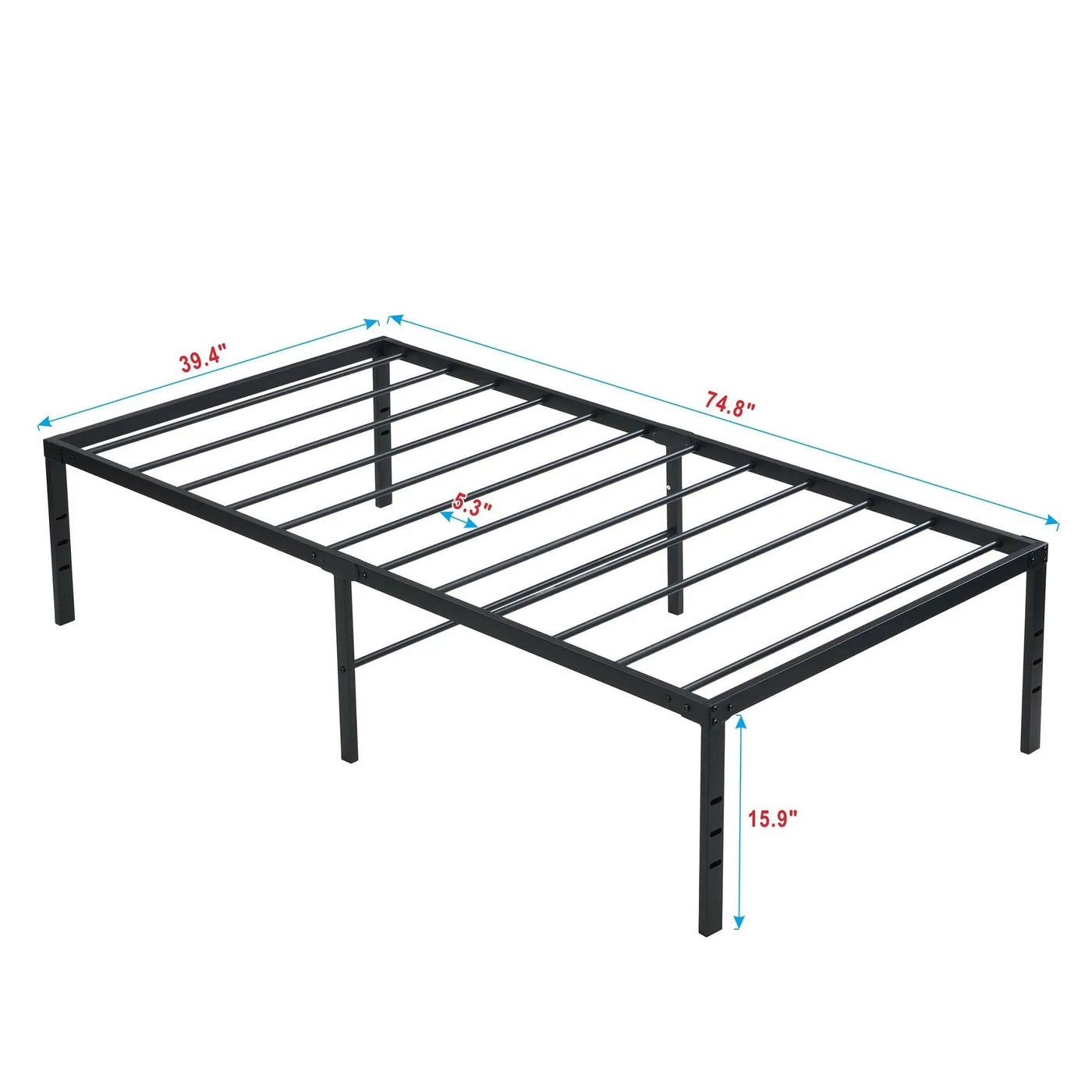 Heavy Duty Metal Bed Frame With Quiet Support by HouseOfZazla