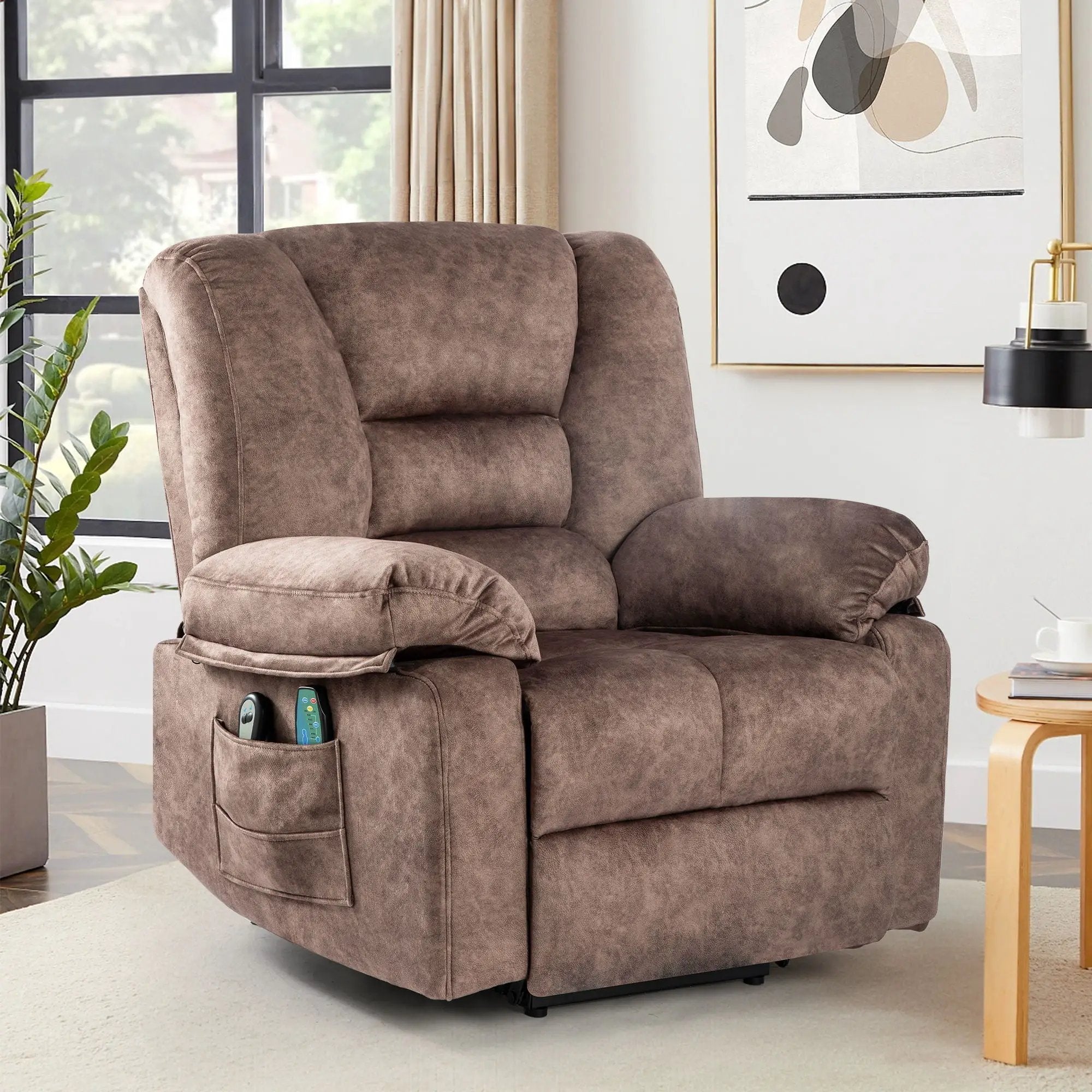 Power Lift Recliner Chair Sofa With Massage by Unique Piece Furniture