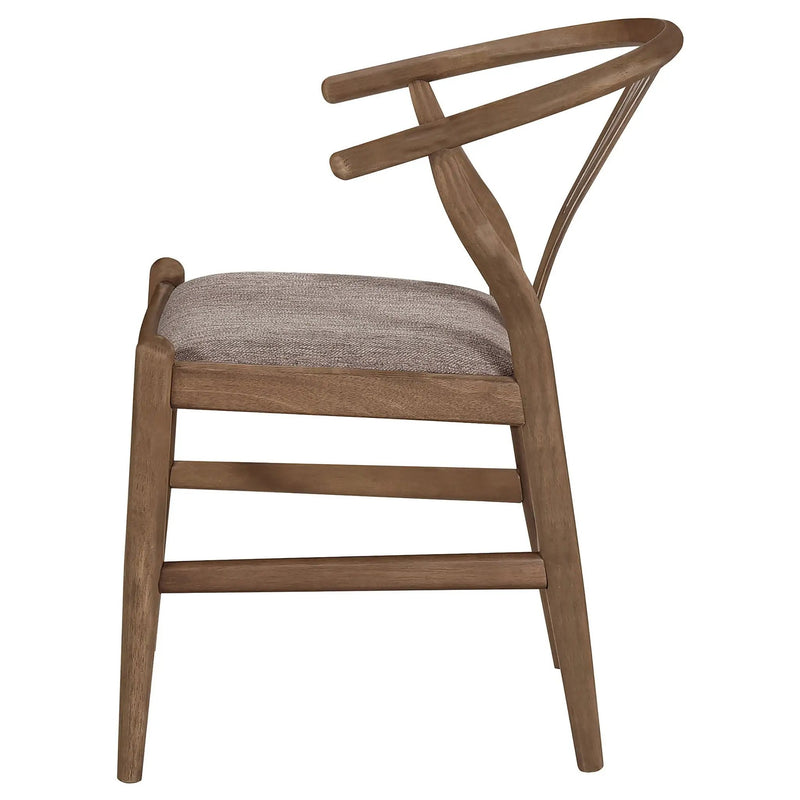 Dinah Wood Wishbone Dining Side Chair Walnut (Set of 2) by Unique Piece Furniture