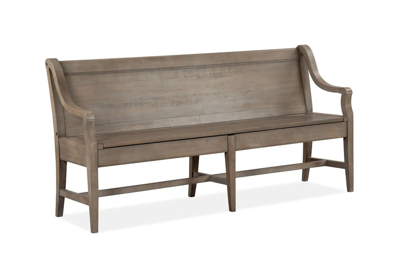 Paxton Place - Bench With Back - Dovetail Gray by Unique Piece Furniture