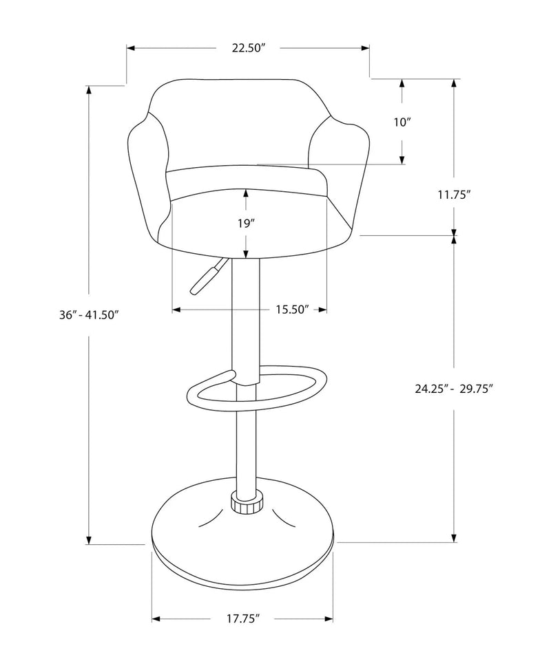 Swivel Stool Bar Height, Adjustable Versatile Seating, Contemporary & Modern by HouseOfZazla