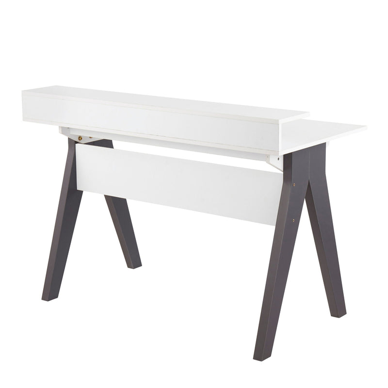 Wishbone - Contemporary Desk - Gray / White by HouseOfZazla