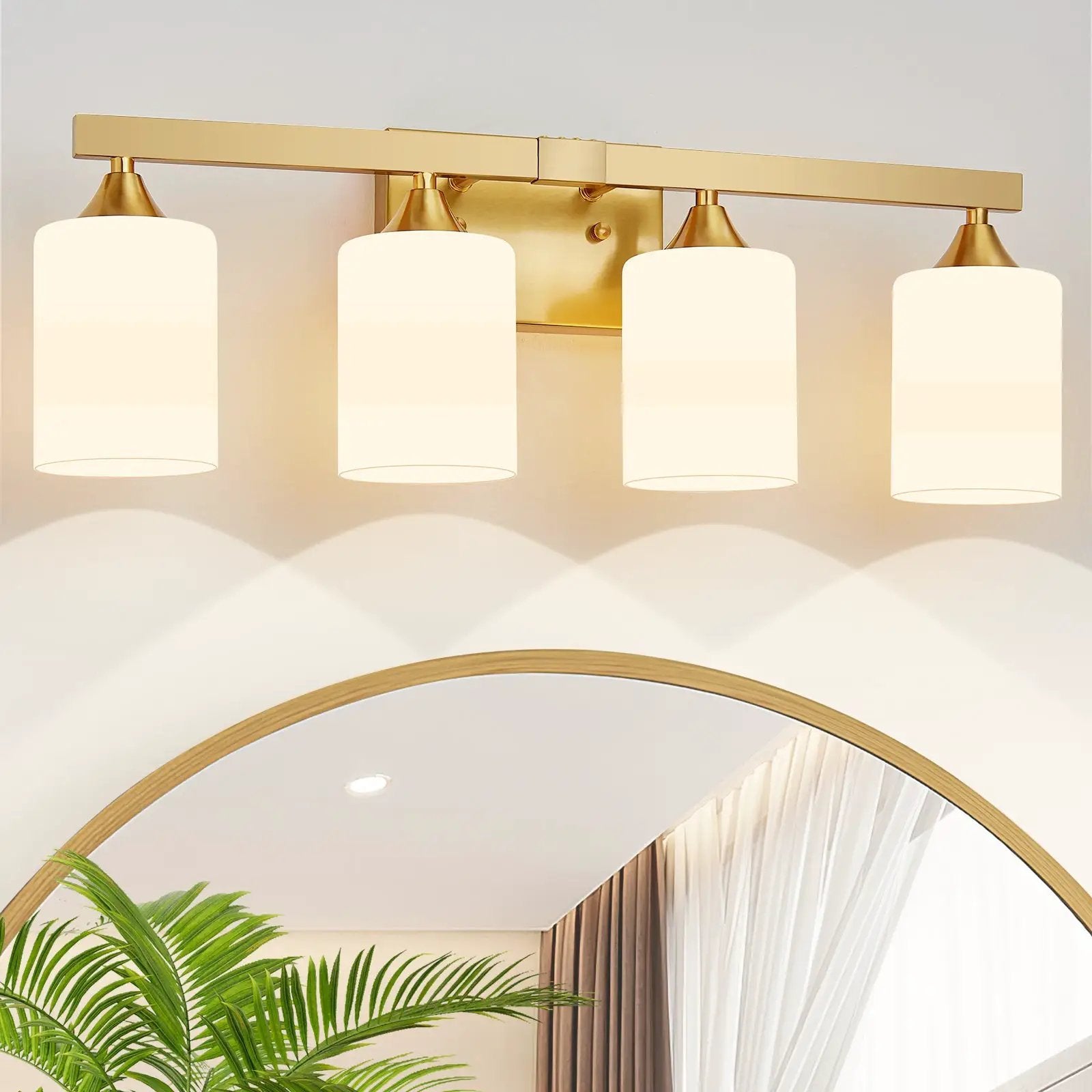 4-Light Brushed Bathroom Vanity Wall Light by HouseOfZazla