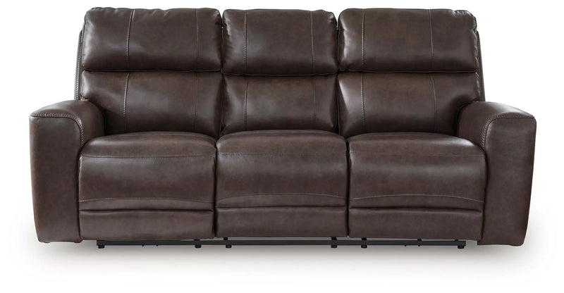 Crossplex - Power Reclining Sofa With Adjustable Headrest - Smoke by Unique Piece Furniture