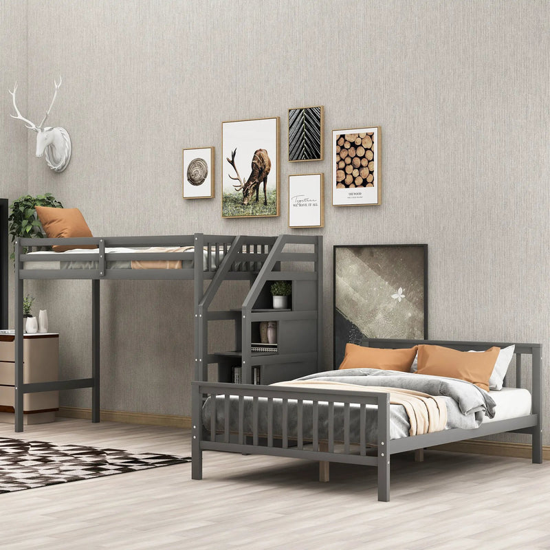 Loft Bed With Staircase And Storage