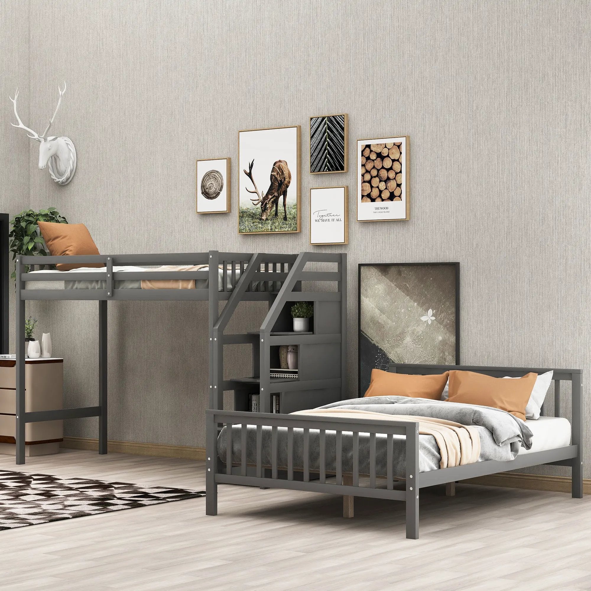 Loft Bed With Staircase And Storage by Unique Piece Furniture