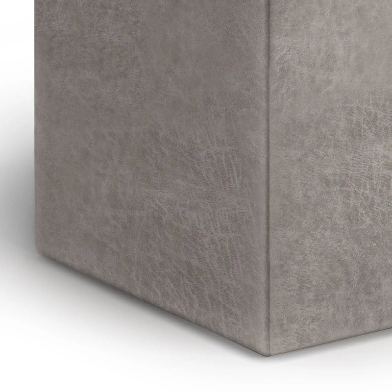 Rockwood - Upholstered Cube Storage Ottoman With Tray by HouseOfZazla
