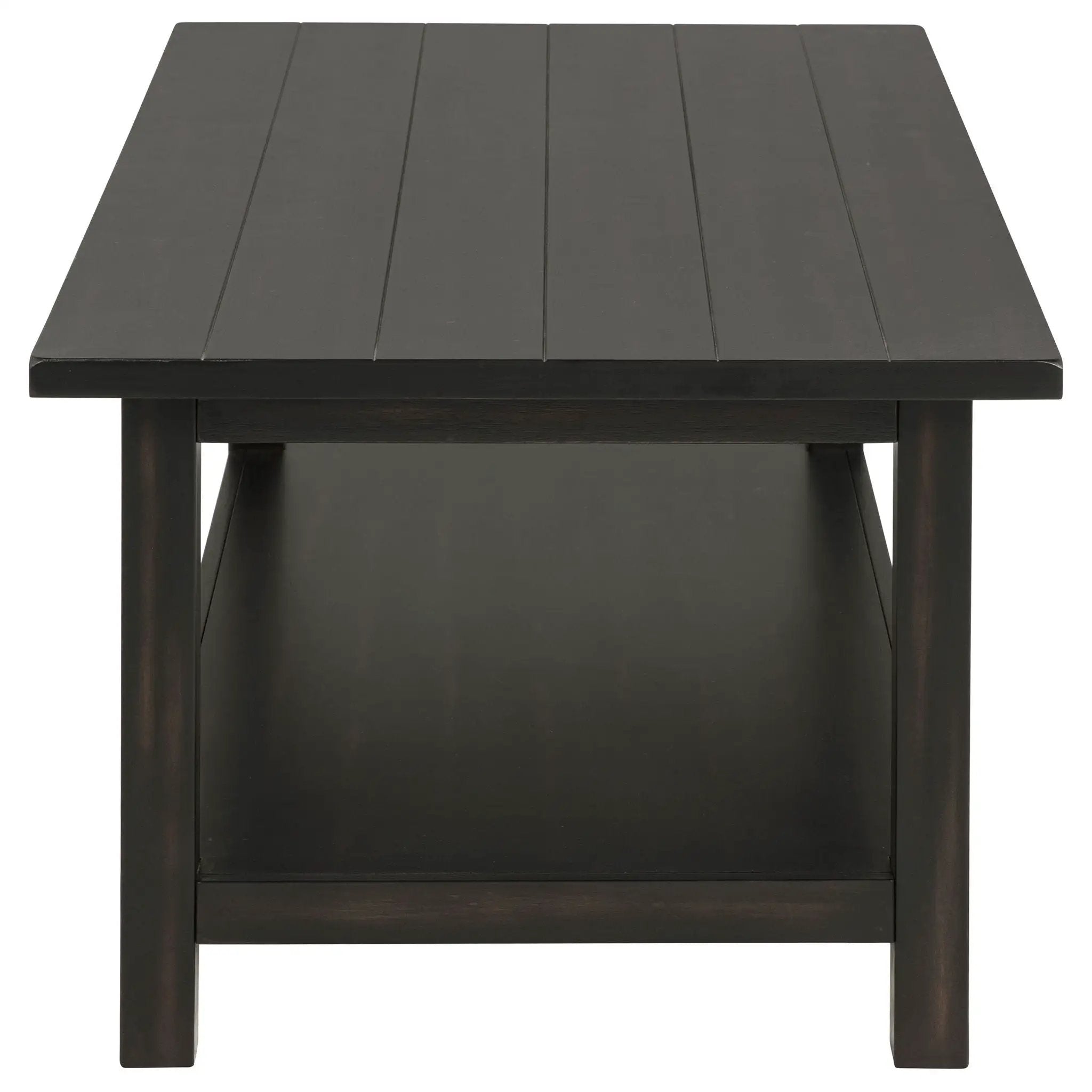 Payne Wood Coffee Table with Shelf Distressed Java by Unique Piece Furniture