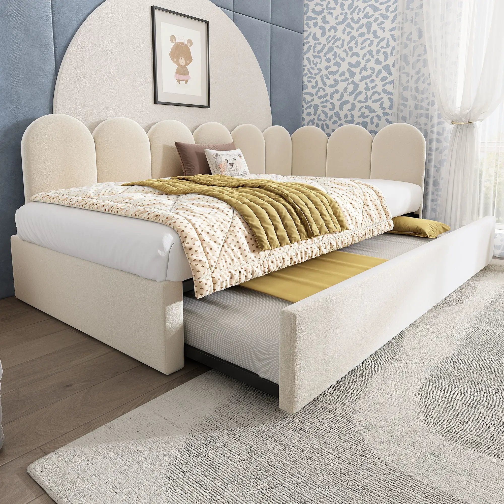 Upholstered Daybed With Metal Slatted Base by HouseOfZazla