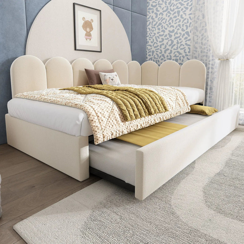 Upholstered Daybed With Metal Slatted Base by HouseOfZazla
