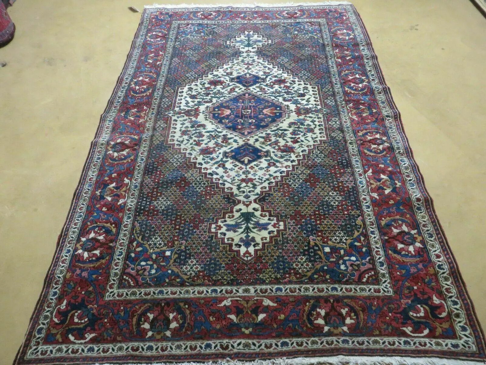 4' X 7' Vintage Handmade Turkish Floral Orient Medallion Wool Veg Dye Rug Nice by Jewel Rugs