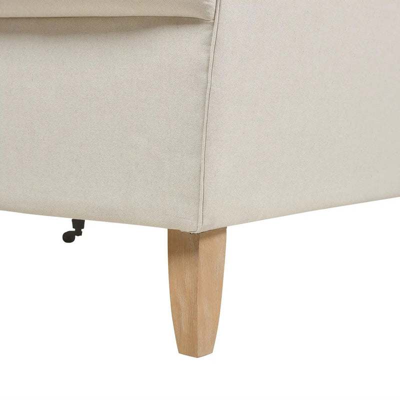 Alana - L-Shape Reversible Sectional Sofa - Light Beige by HouseOfZazla