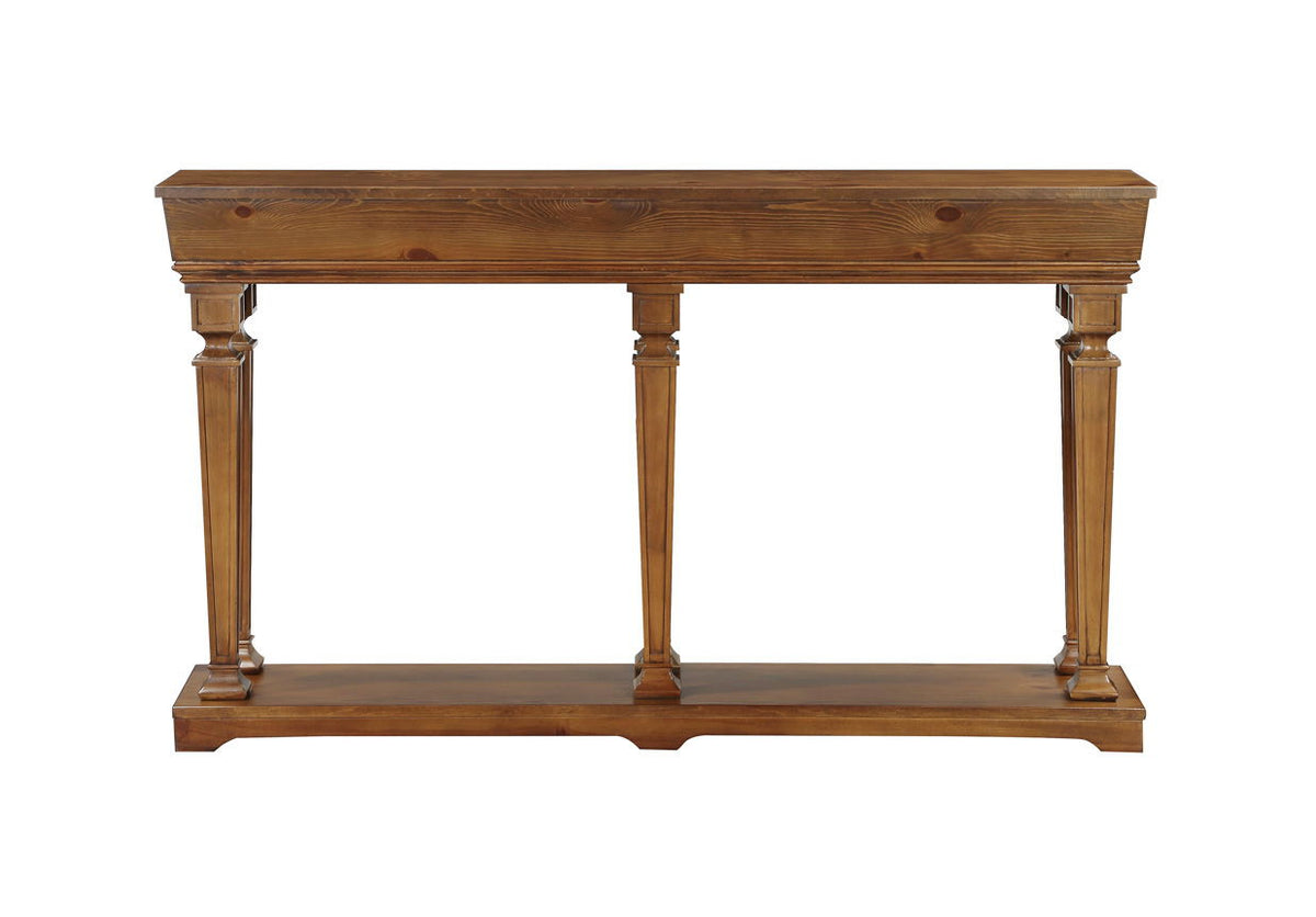 Garrison Wooden Console Table with Base Shelf - Light Brown, photo 4 of 8