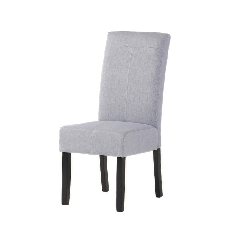 Amaranthine Upholstered Dining Chair With High Back And Wood Legs (Set of 2) - Light Gray by HouseOfZazla