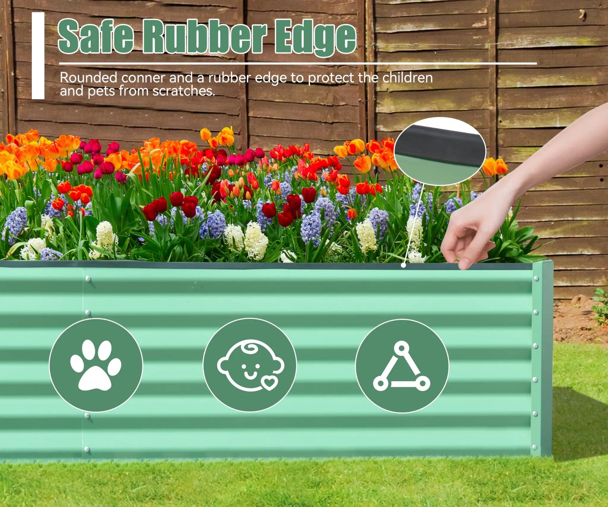 6x3x1.5ft Galvanized Raised Garden Bed by HouseOfZazla
