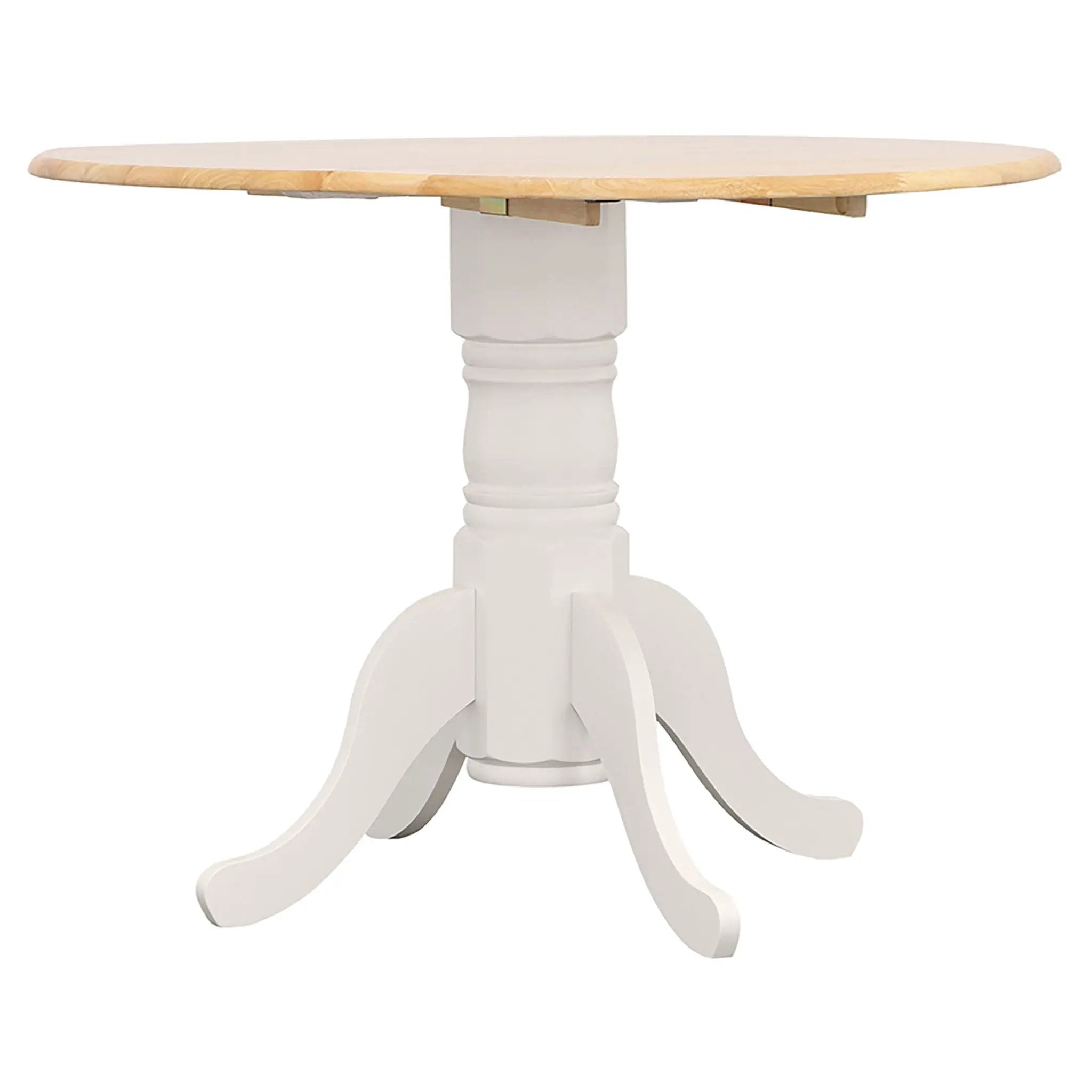 Allison 5-piece Round Drop Leaf Dining Table Set White by Unique Piece Furniture