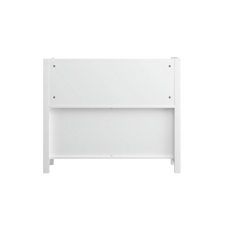 Bookshelf With 3 Tier Front Facing Storage And 3 Bins, Toddler Bookcase For Playroom - White by HouseOfZazla