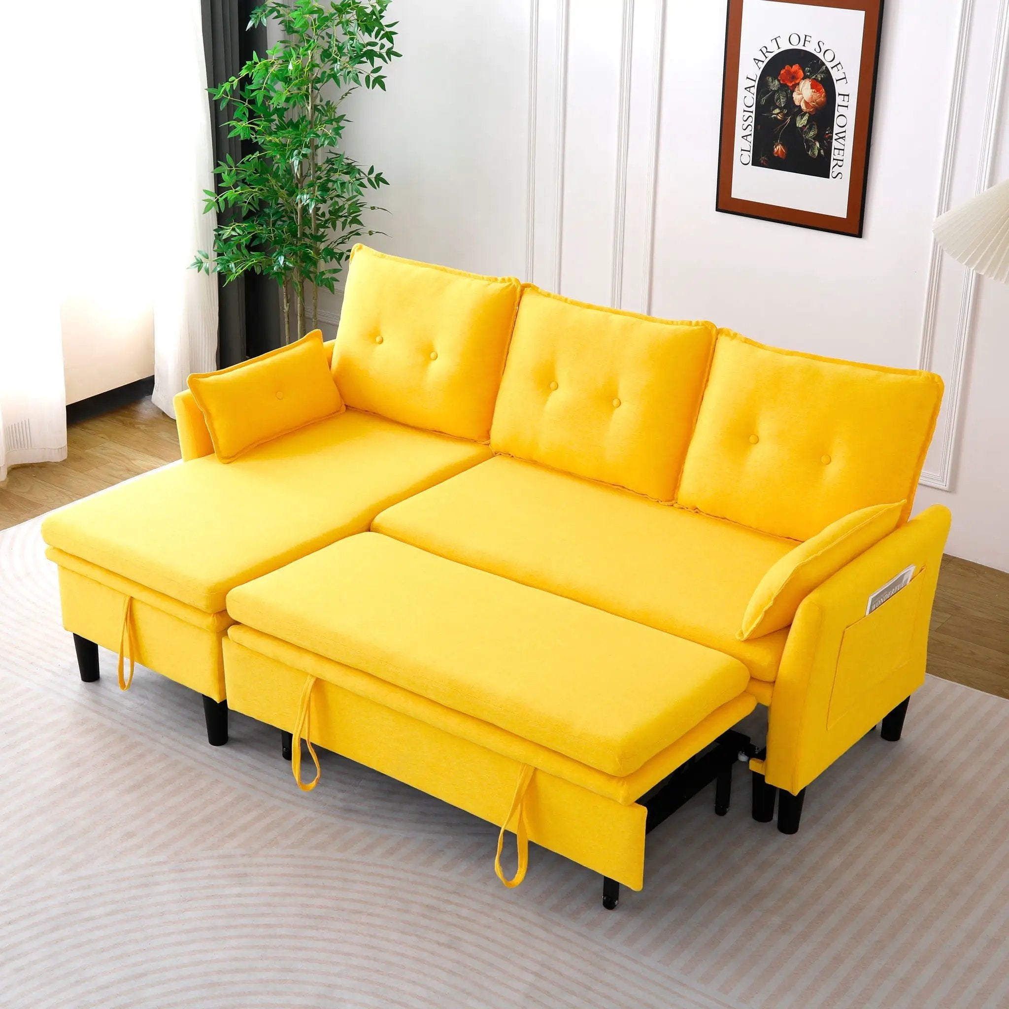 L-Shaped Reversible Chaise Sectional Sofa With Storage by Unique Piece Furniture