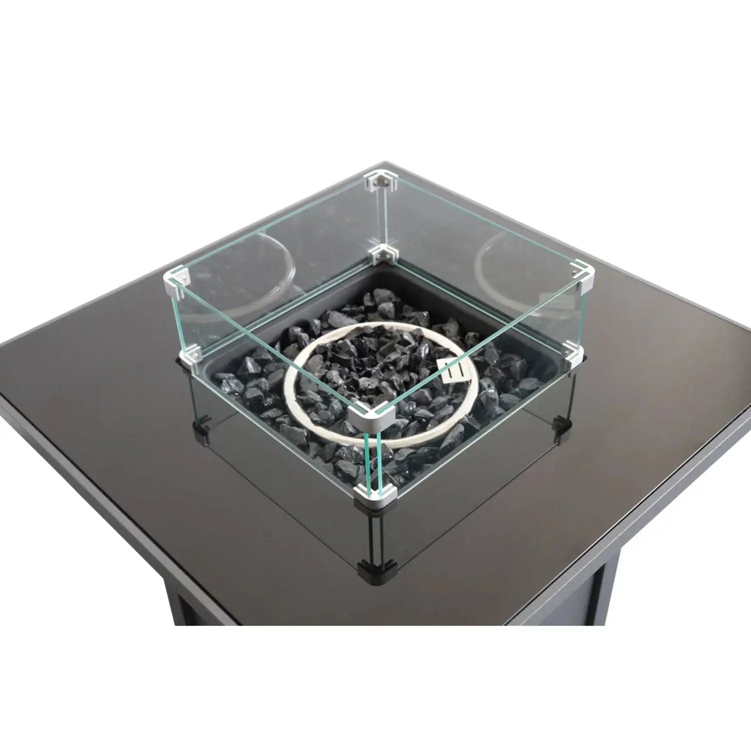 Powder Coated Fire Pit With Top - Black by HouseOfZazla