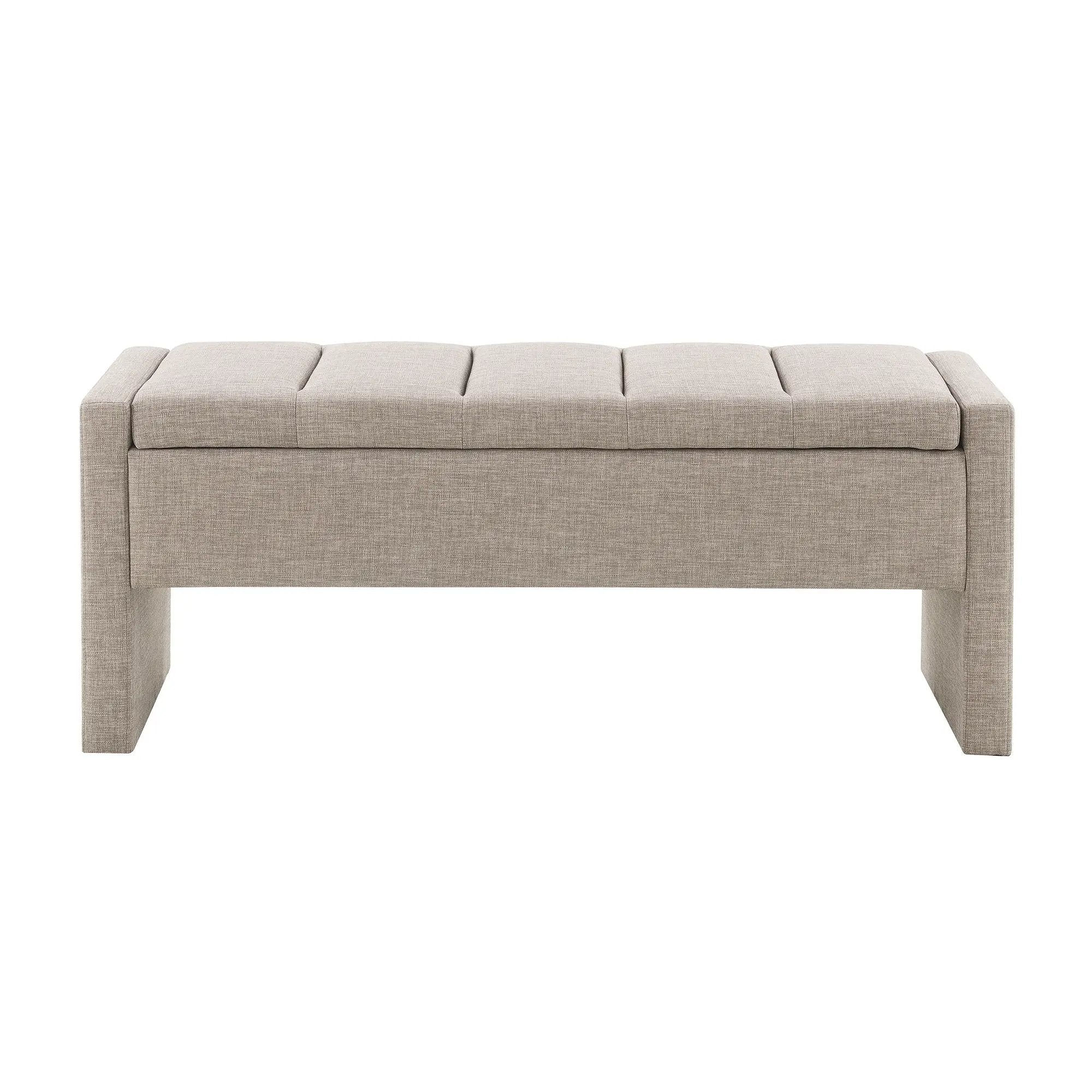 Modern Upholstered Large Bed End Bench With Storage by Unique Piece Furniture