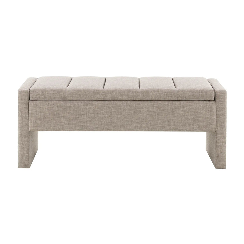Modern Upholstered Large Bed End Bench With Storage by Unique Piece Furniture