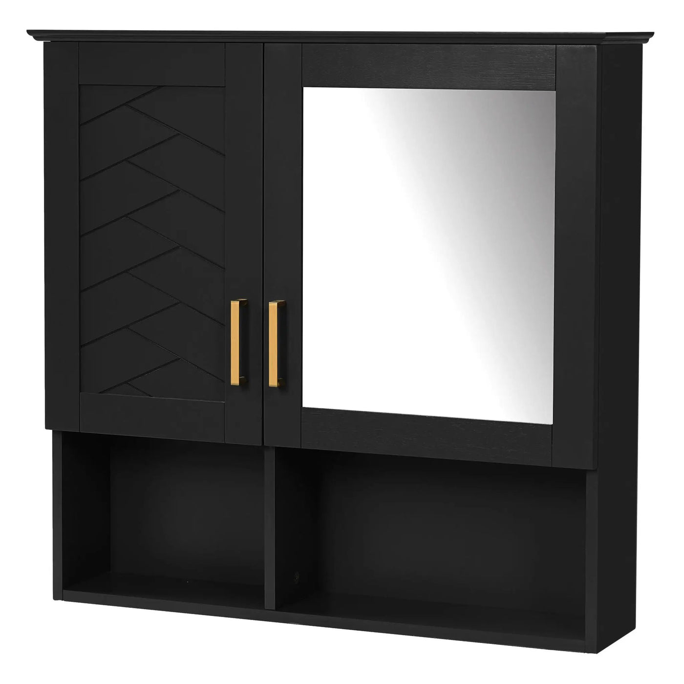 2 In 1 Wall-Mounted Mirror Cabinet With Adjustable Shelves by HouseOfZazla