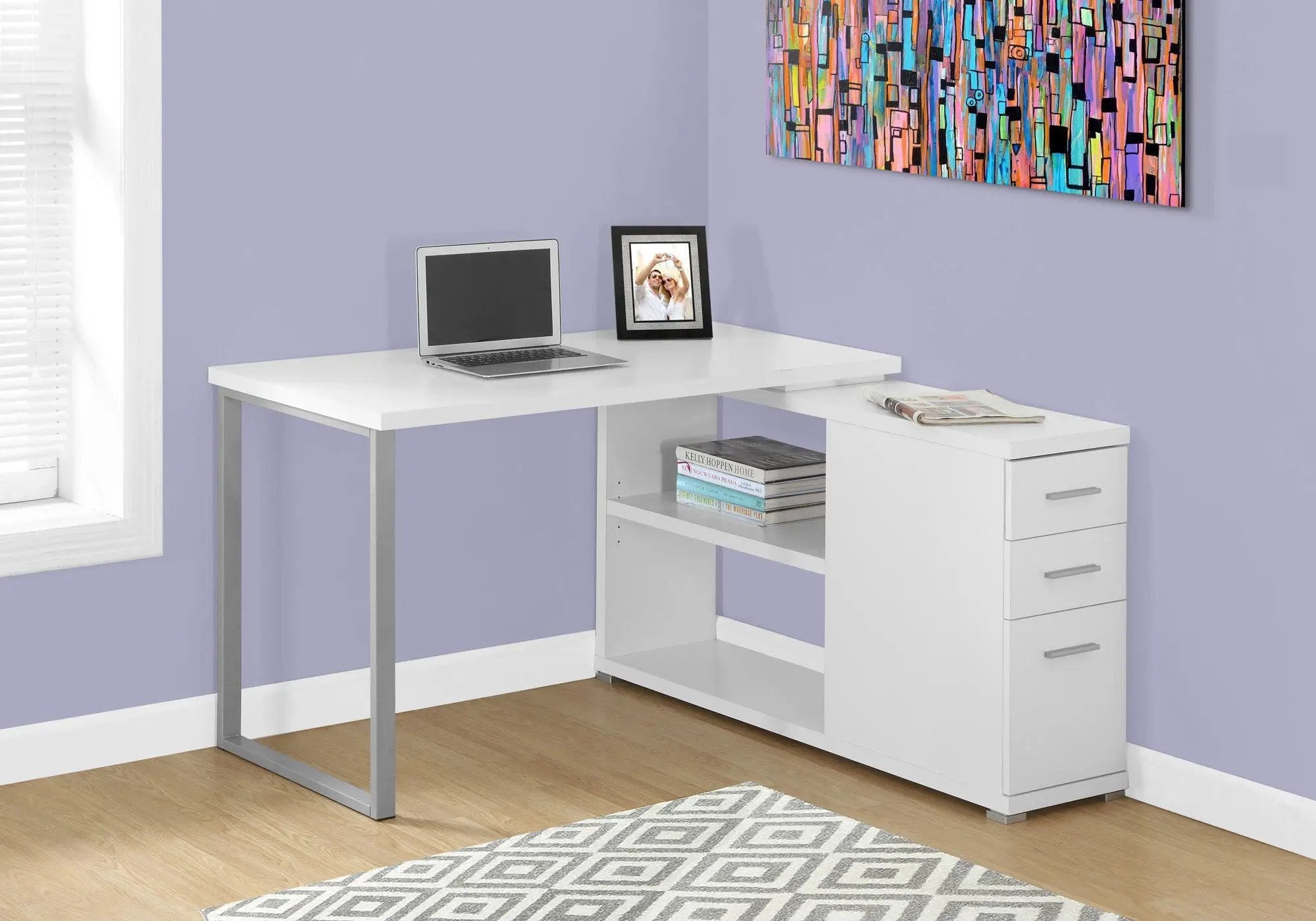Computer Desk, Home Office, Corner, Left, Right Set - Up, Storage Drawers, L Shape, Laptop, And Contemporary & Modern by Unique Piece Furniture