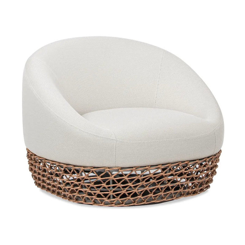 Willow - Upholstered Patio Deep Seating Armchair, Wicker Frame by HouseOfZazla