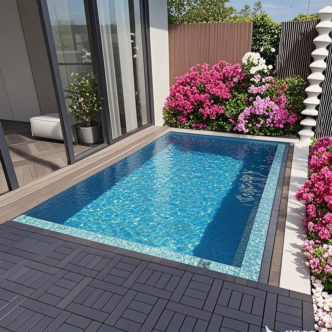H Style Diy Module Interlocking Patio Deck Tiles by HouseOfZazla