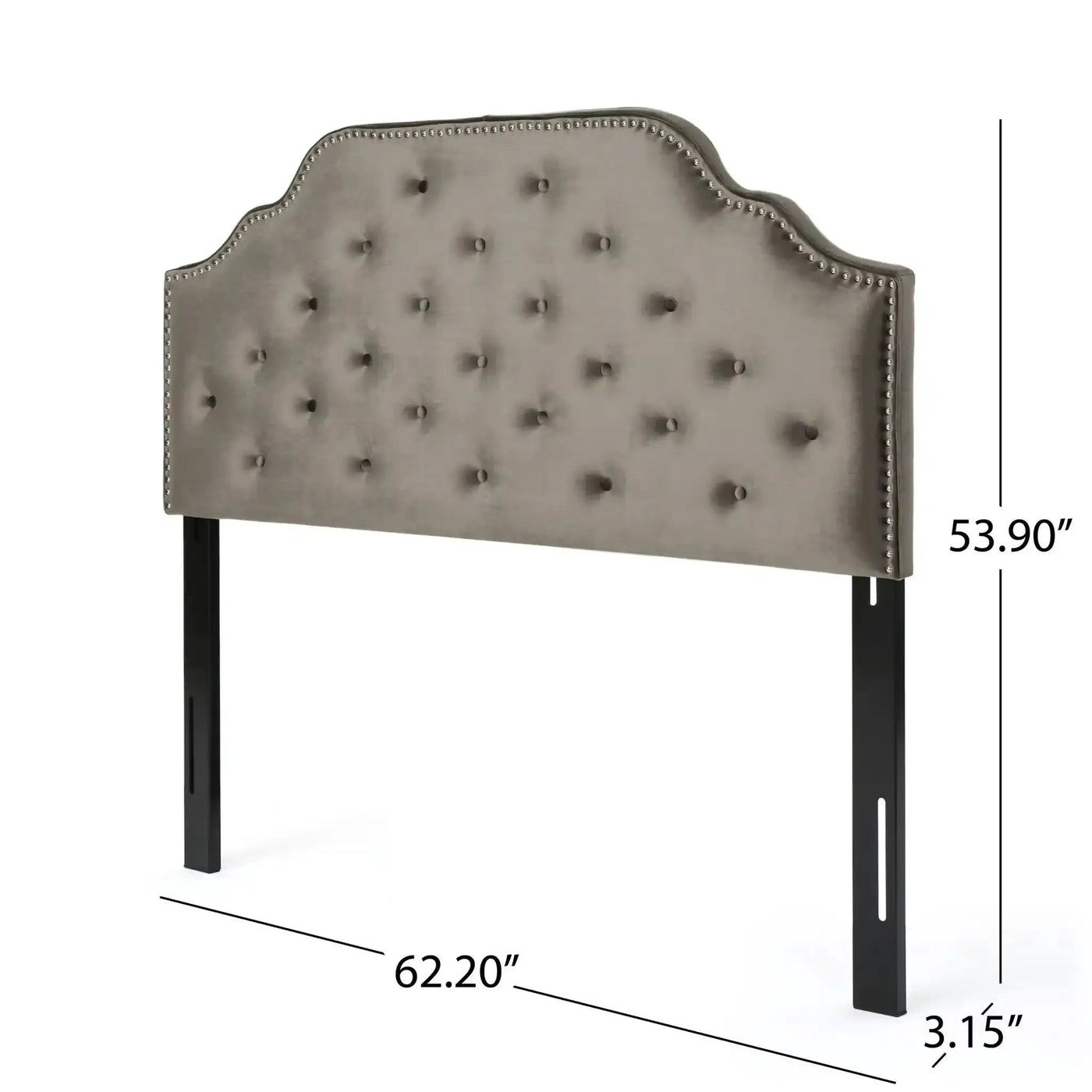 Luella Button Tufted Upholstered Headboard by HouseOfZazla