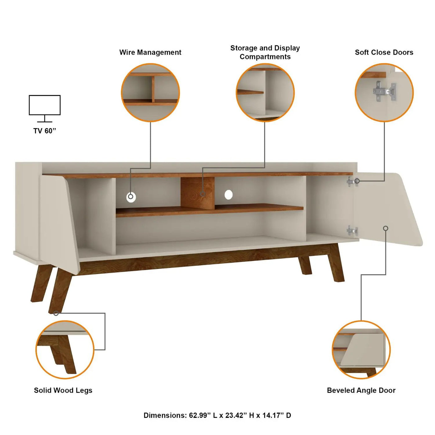 Marcus - TV Stand With 5 Shelves by HouseOfZazla