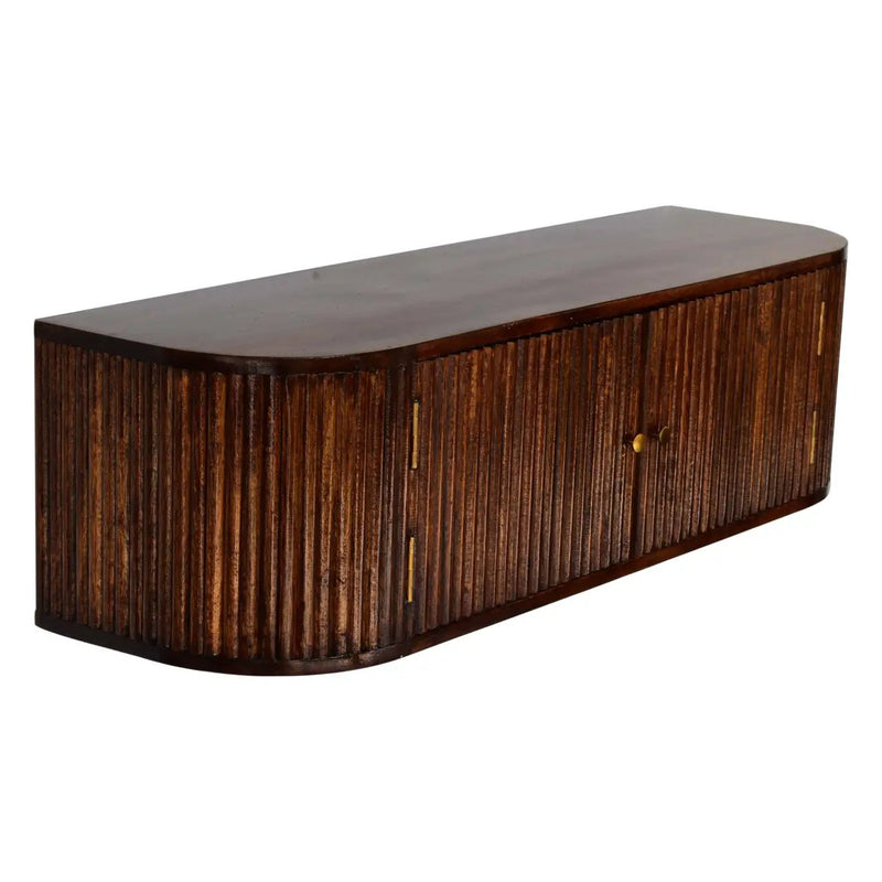 Solid Wood Chunky Chestnut Floating Bedside Table by HouseOfZazla