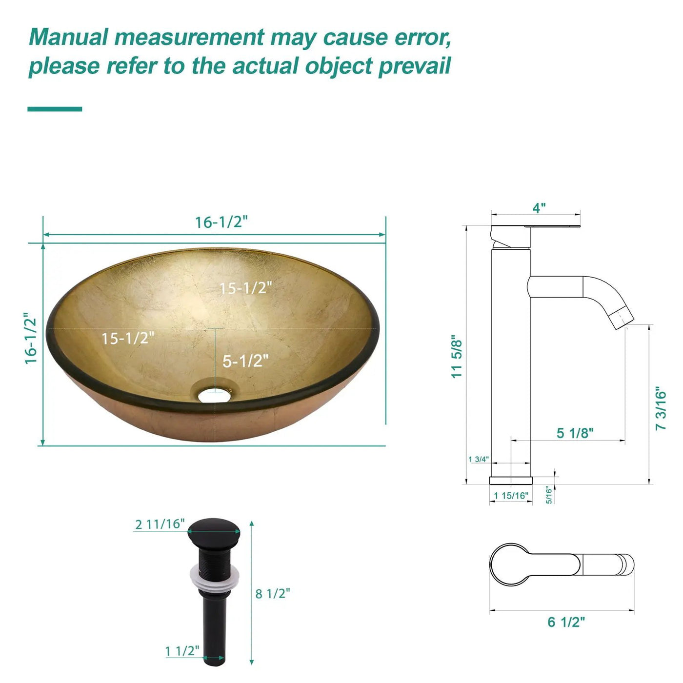 Vessel Sink With Faucet And Pop-Up Drain by HouseOfZazla