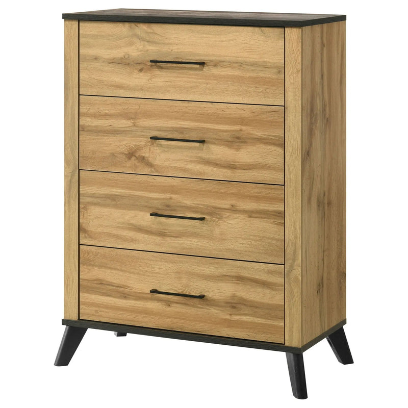 Kaywood 4-drawer Bedroom Chest of Drawers Natural Pine by Unique Piece Furniture