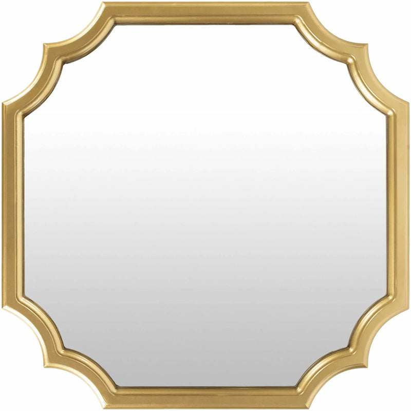 Abangay Gold Contemporary Wood Frame Mirror - Clearance by Boutique Rugs