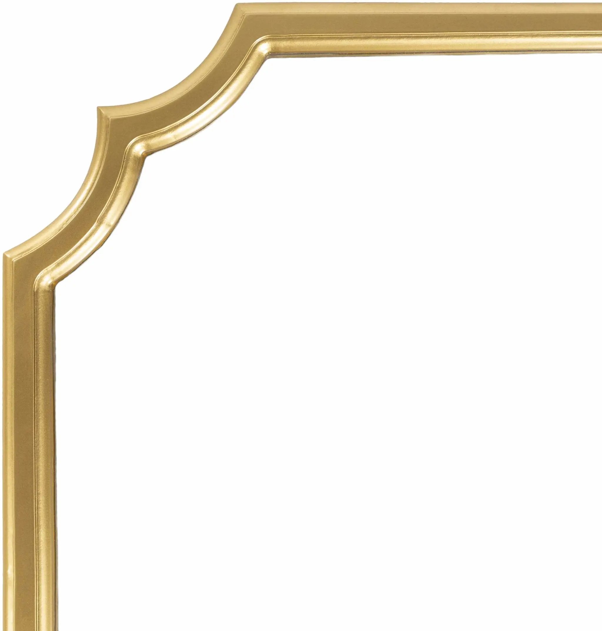 Abangay Gold Contemporary Wood Frame Mirror - Clearance by Boutique Rugs