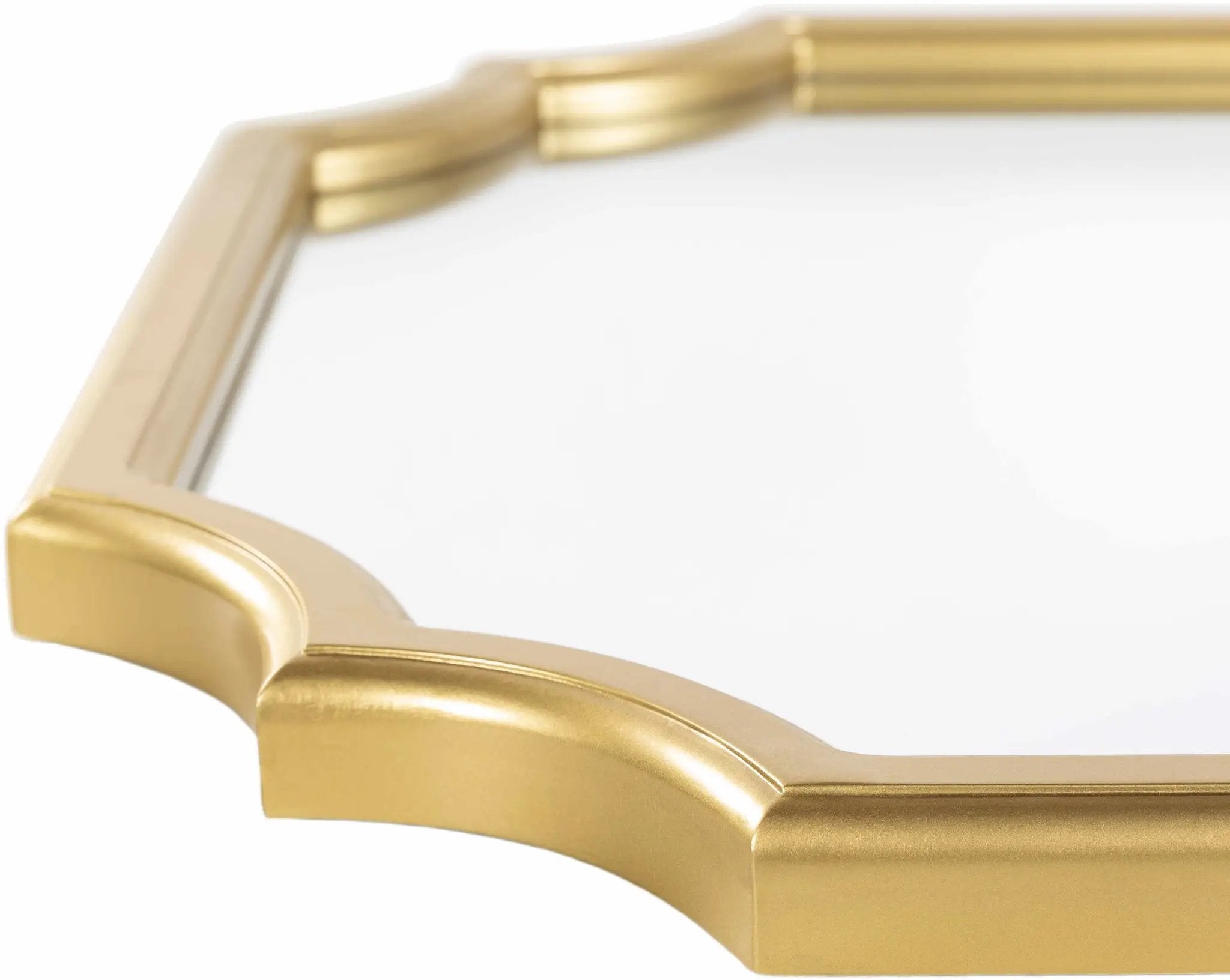 Abangay Gold Contemporary Wood Frame Mirror - Clearance by Boutique Rugs