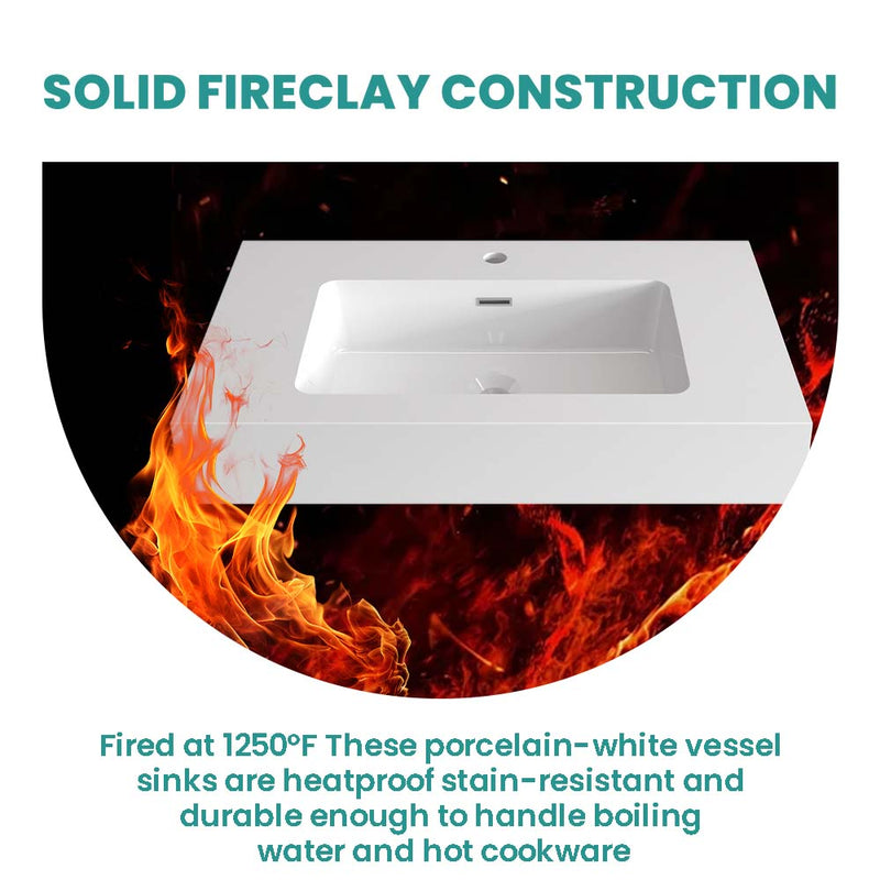 Integrated Solid Surface Basin, 30-Inch, Glossy White, photo 4 of 10